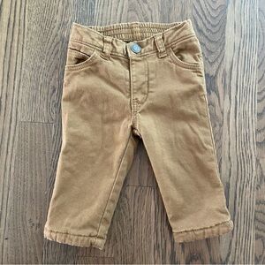 Old Navy Fleece-Lined Khaki Pants, 6-12 Months